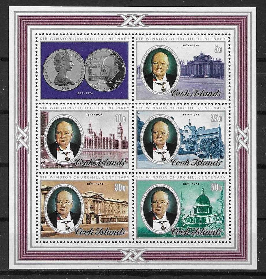 Cookeilanden Michel blok 45 postfris   CHURCHILL, Ophalen of Verzenden, Postfris