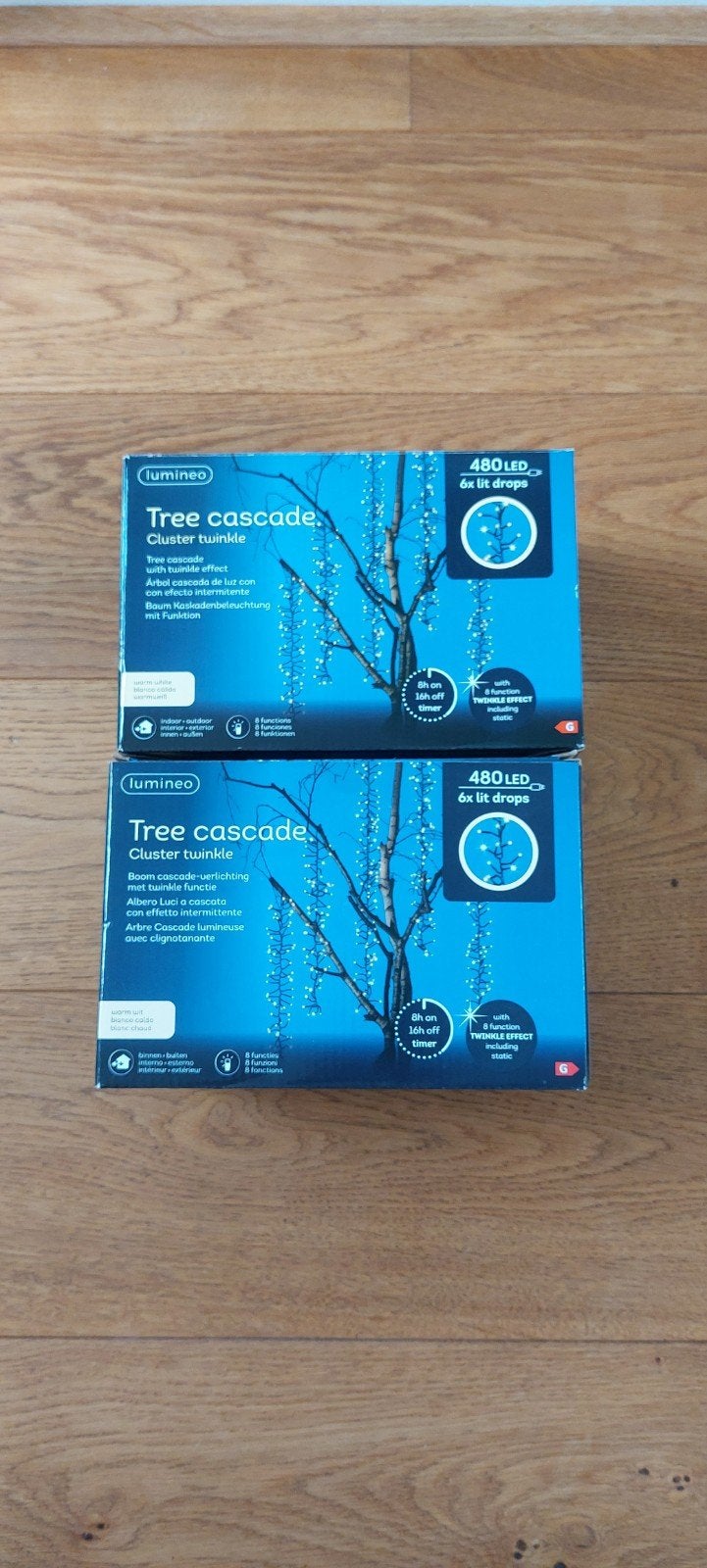 Lumineo Tree Cascade Cluster Twinkle LED Verlichting, Met schakelaar, Overige merken, Meerkleurig, Nieuw