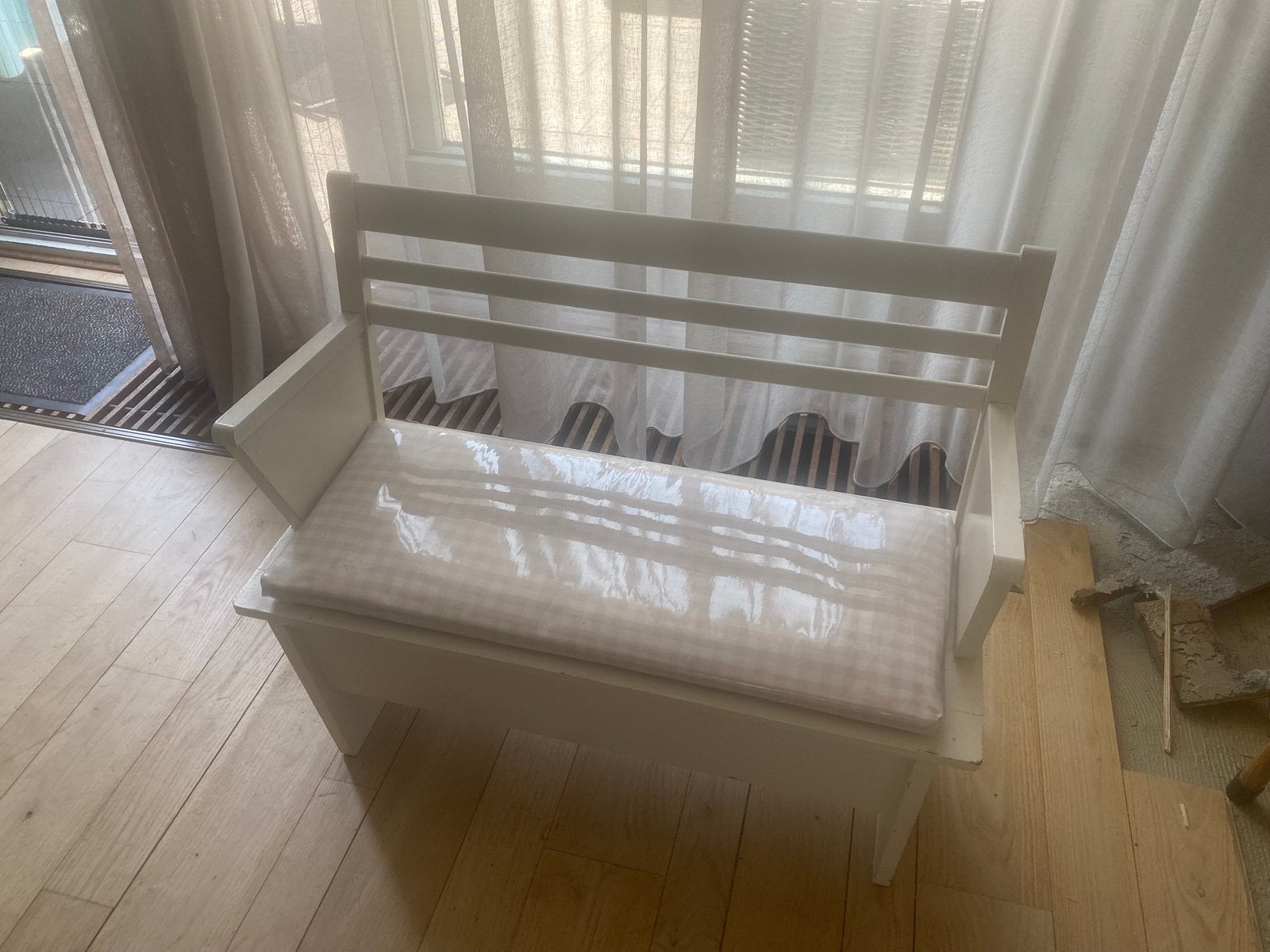 Kinderbankje met opbergruimte, Kinderen en Baby's, Kinderkamer | Tafels en Stoelen, Ophalen, Gebruikt, Tafel(s) en Stoel(en)