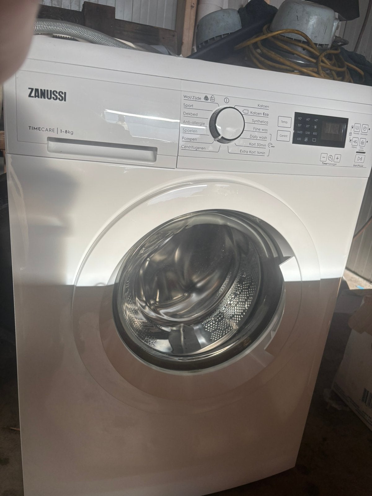 Zanussi wasmachine, Ophalen, Gebruikt, 1200 tot 1600 toeren, 85 tot 90 cm