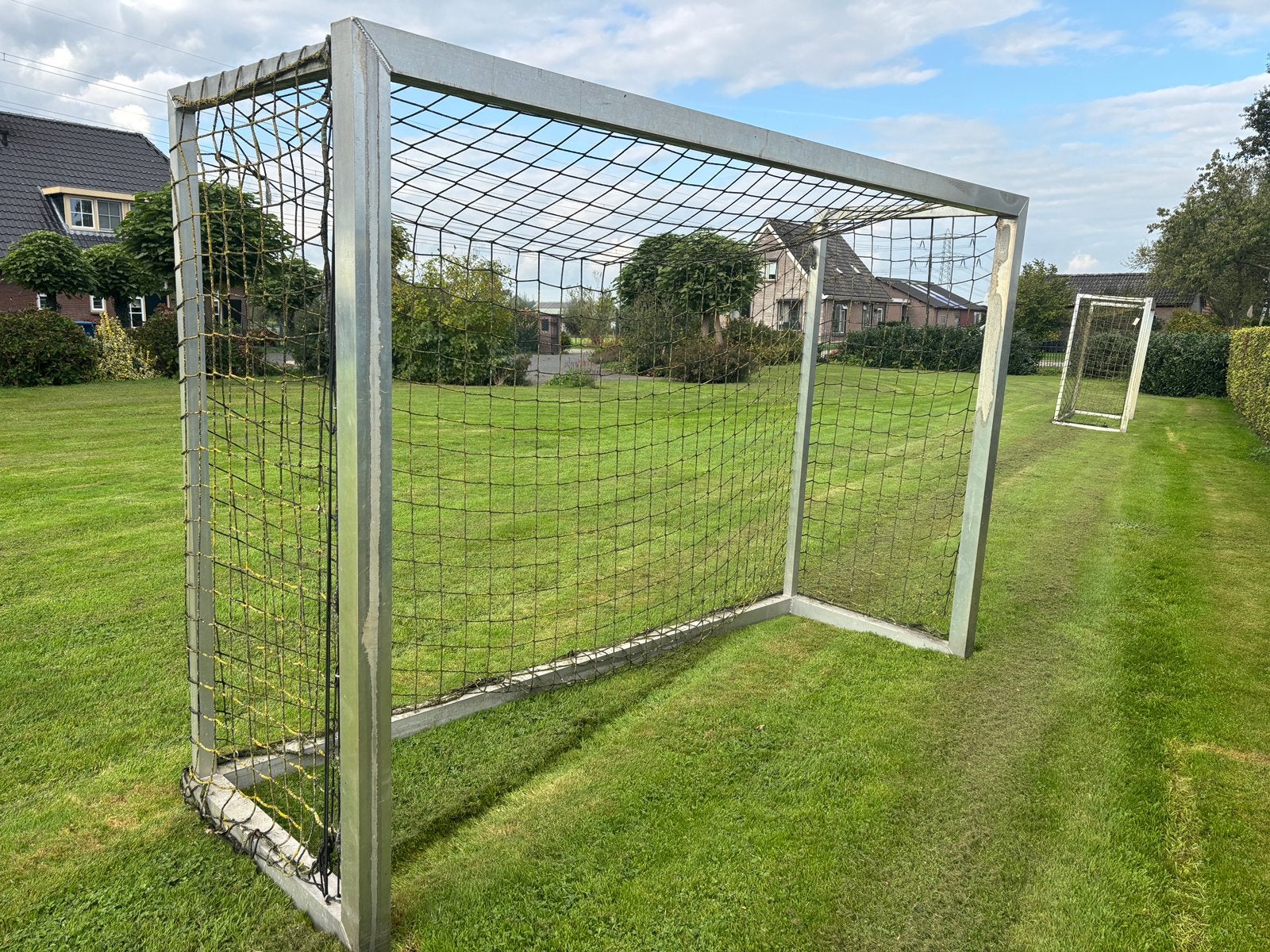 2 aluminium voetbal goals, Sport en Fitness, Groter dan maat XL, Ophalen, Gebruikt, Overige typen