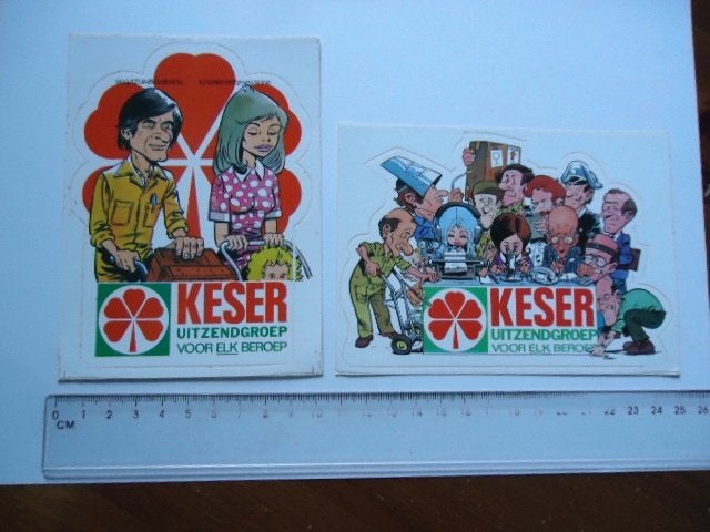 sticker oud JAN STEEMAN Strip pop art beroep keser eppo pep, Verzenden, Zo goed als nieuw, Bedrijf of Vereniging