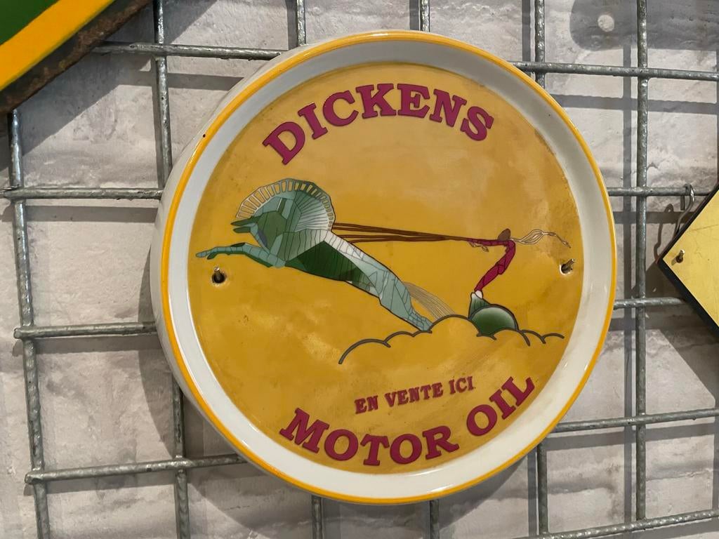 Dickens motor olie toonbank munt schaal, Ophalen of Verzenden
