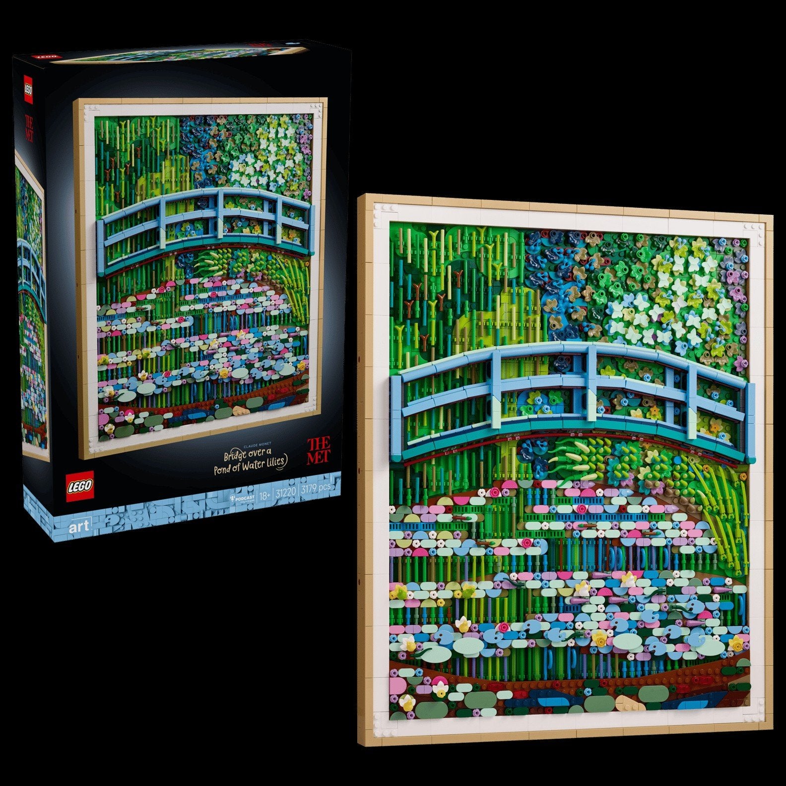 Lego Art 31220, Claude Monet Brug over een vijver met water, Lego, Nieuw, Ophalen of Verzenden, Complete set