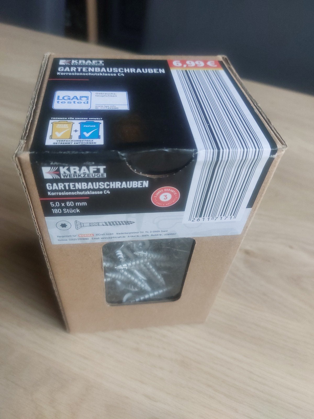 Kraft buitenschroeven C4 5.0x60mm - 180 stuks