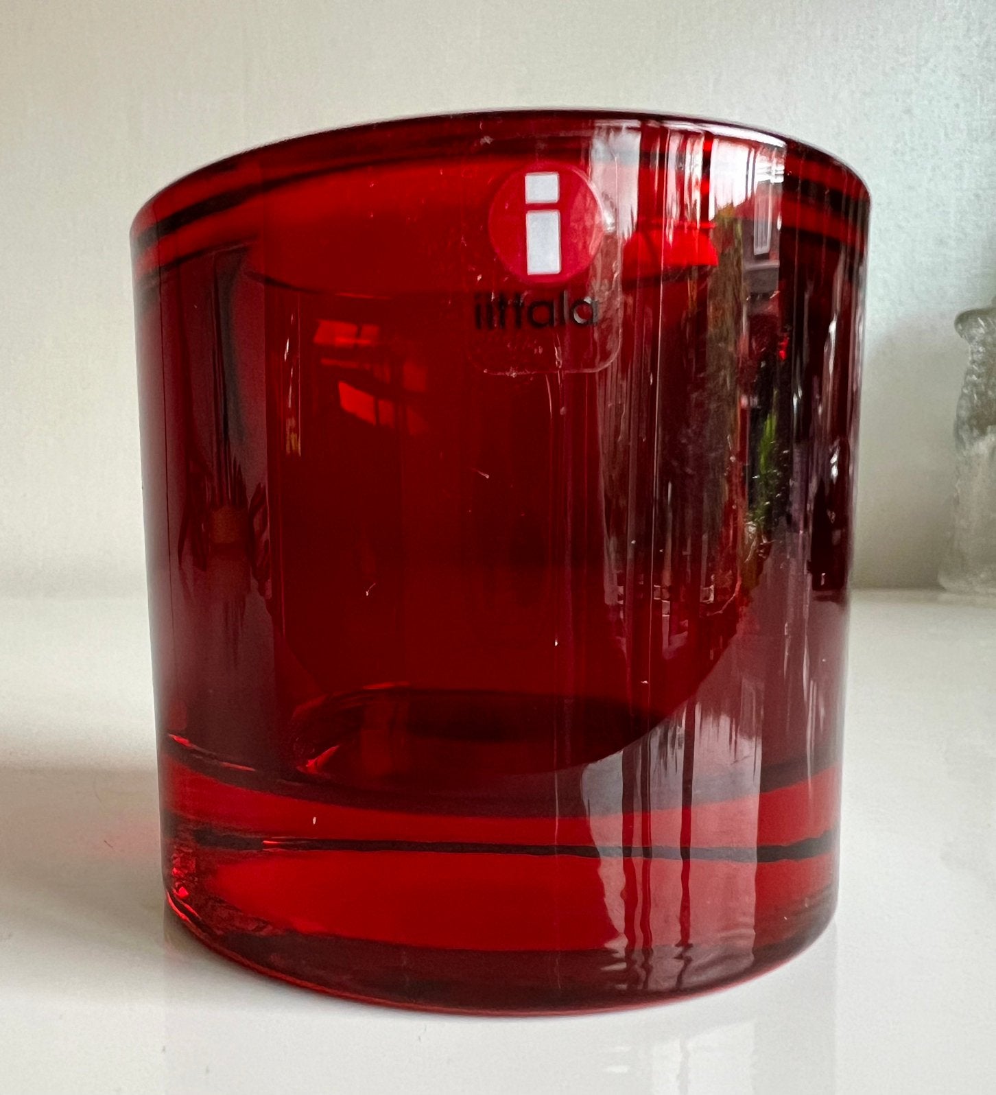 Iittala KIVI Marimekko Waxinelichthouder~Red Punainen 1988, Ophalen of Verzenden, Zo goed als nieuw