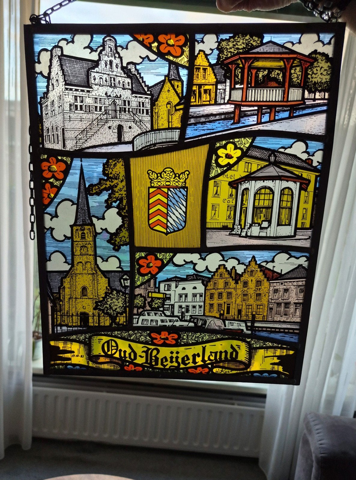 glas in lood Raamhanger, Gebruikt, Minder dan 80 cm, Ophalen of Verzenden, Minder dan 80 cm