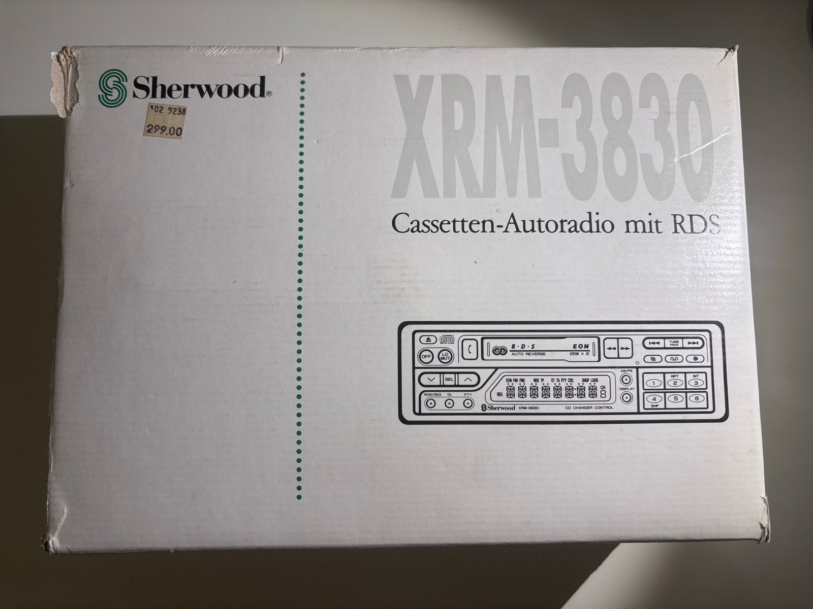 Sherwood XRM-3830 Autoradio met Cassette en RDS, Auto diversen, Ophalen of Verzenden, Gebruikt