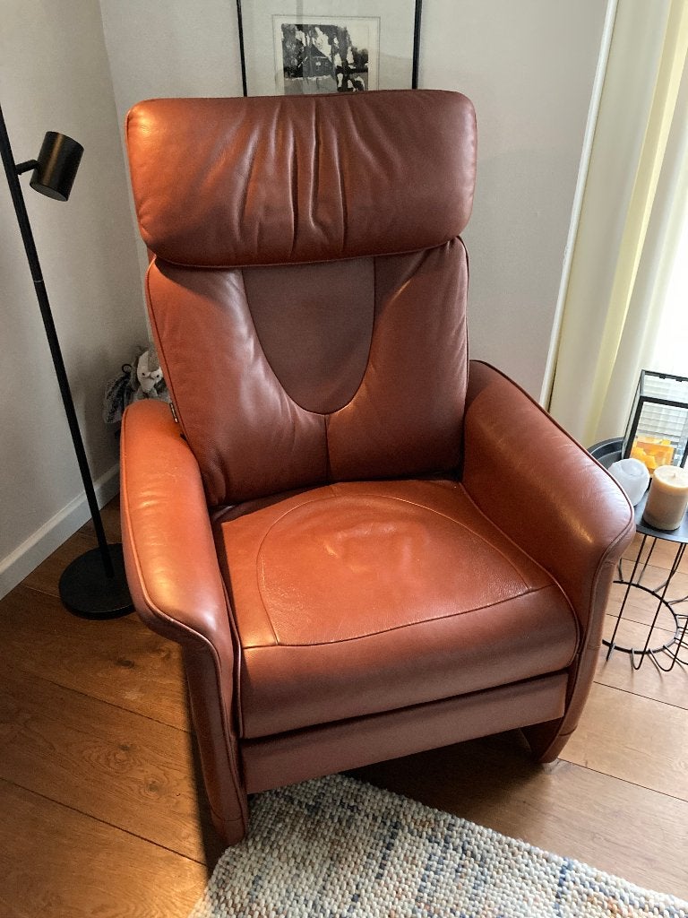 relax fauteuil, Ophalen, Gebruikt, Minder dan 75 cm, Leer