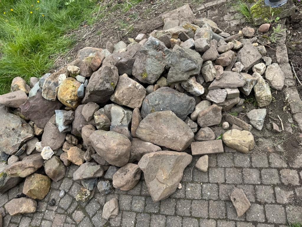 Gratis! Rotsen en keien voor tuin/landschapsinrichting, Tuin en Terras, Ophalen, Overige materialen, Gebruikt, Kei