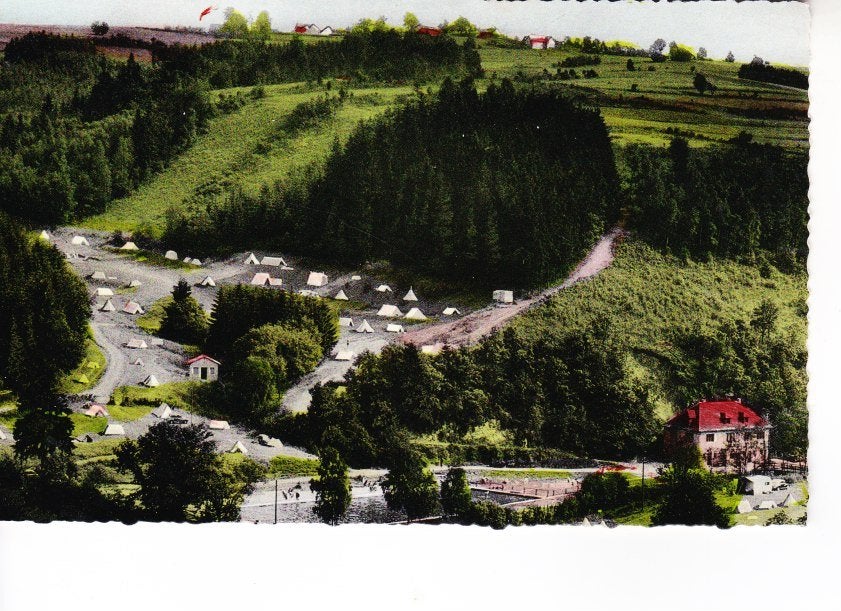 HELLENTHAL / Eifel,Camping + Zwembad. 27-09, Ophalen of Verzenden, 1940 tot 1960, Ongelopen, Duitsland