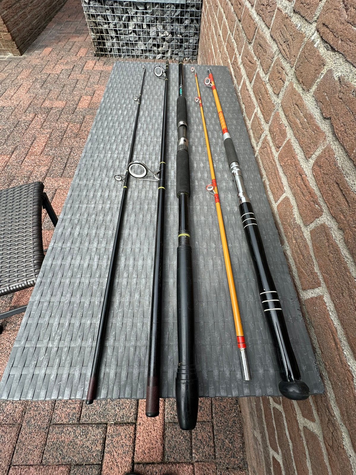 2 zeehengels, Ophalen, Gebruikt, Werphengel