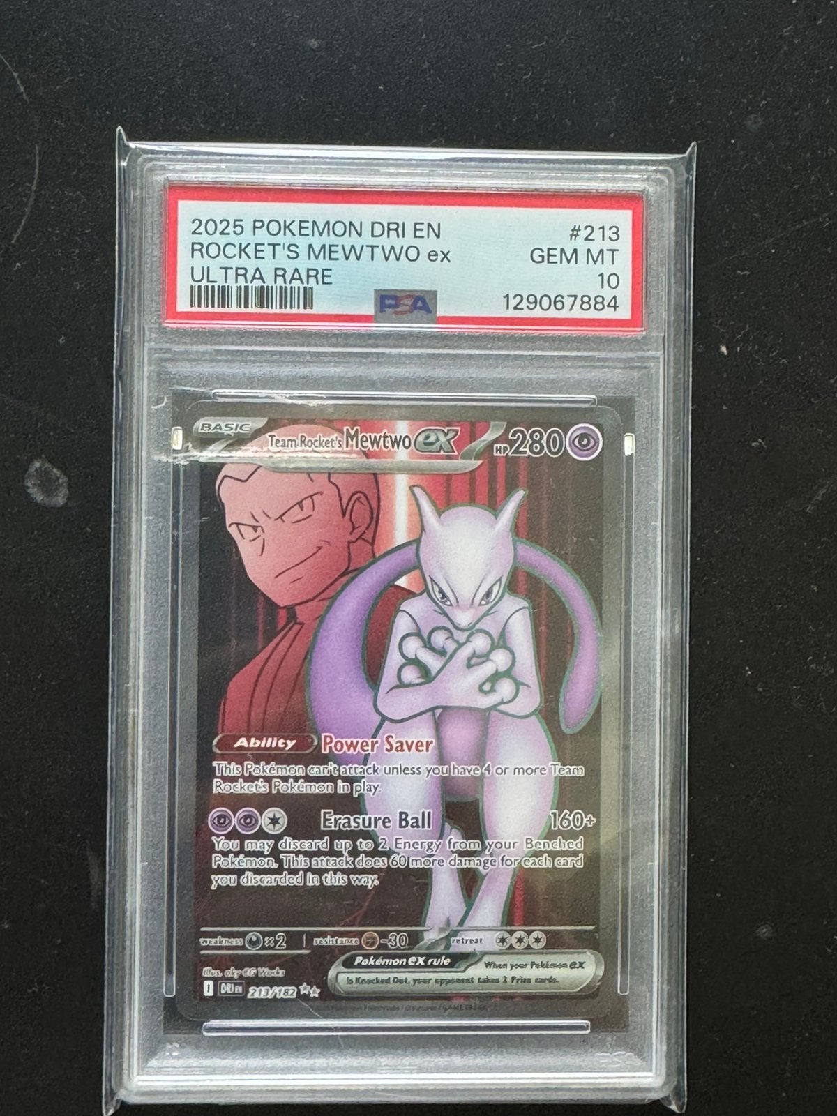 Team Rocket's Mewtwo ex PSA 10, Ophalen of Verzenden, Nieuw