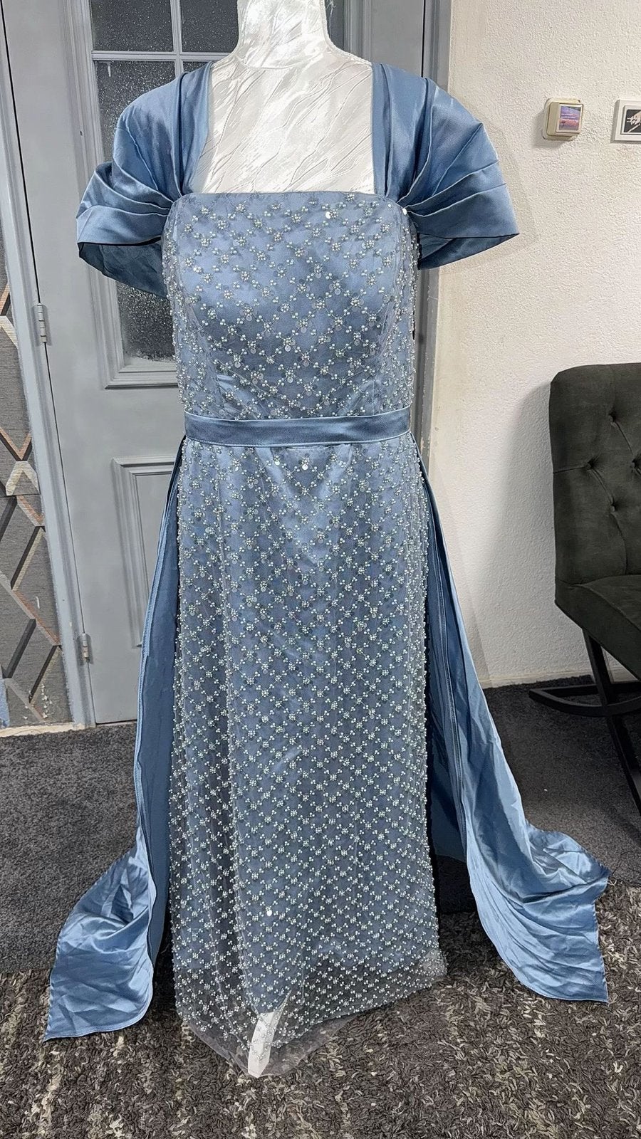Prachtige op maat gemaakte galajurk uit Jordanië, maat 48, Kleding | Dames, Gelegenheidskleding, Galajurk, Blauw, Maat 46/48 (XL) of groter