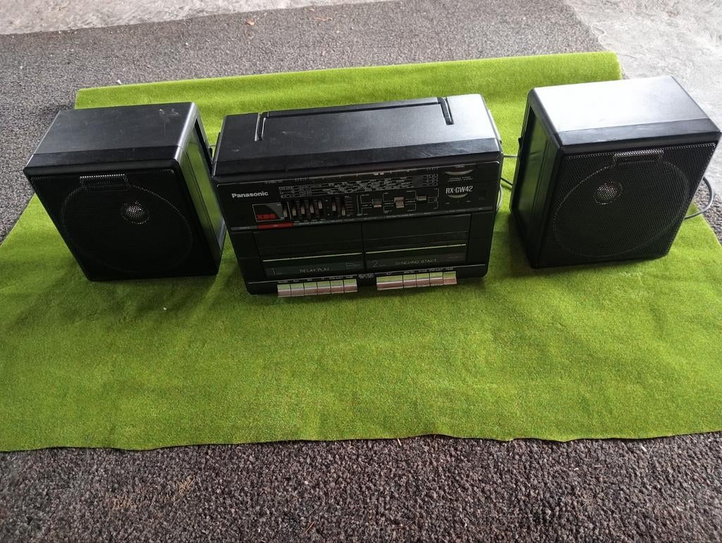Vintage Panasonic RX-CW42 Boombox met dubbel cassettedeck, Ophalen