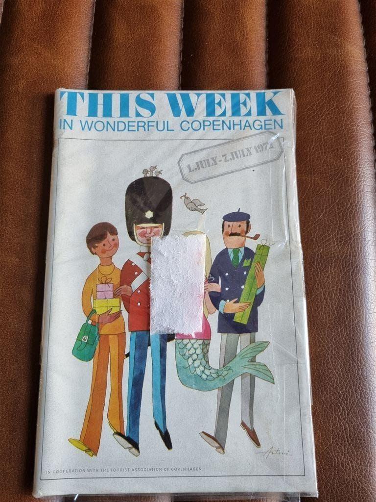 Toeristenboekje This week in wonderful Copenhagen [juli 1972, Verzamelen, Ophalen of Verzenden, Zo goed als nieuw