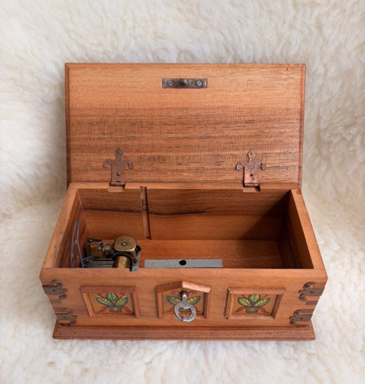 Vintage REUGE "Romance" Zwitserse Houten Speeldoos, Antiek en Kunst, Ophalen of Verzenden