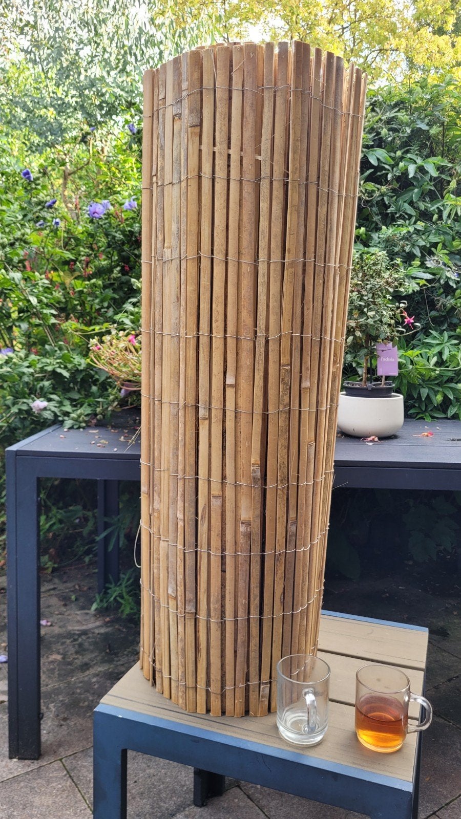 Bamboe balkonscherm / tuinscherm op rol - 90cm x 5m, Tuin en Terras, Ophalen, Nieuw, Hout, 3 tot 6 meter