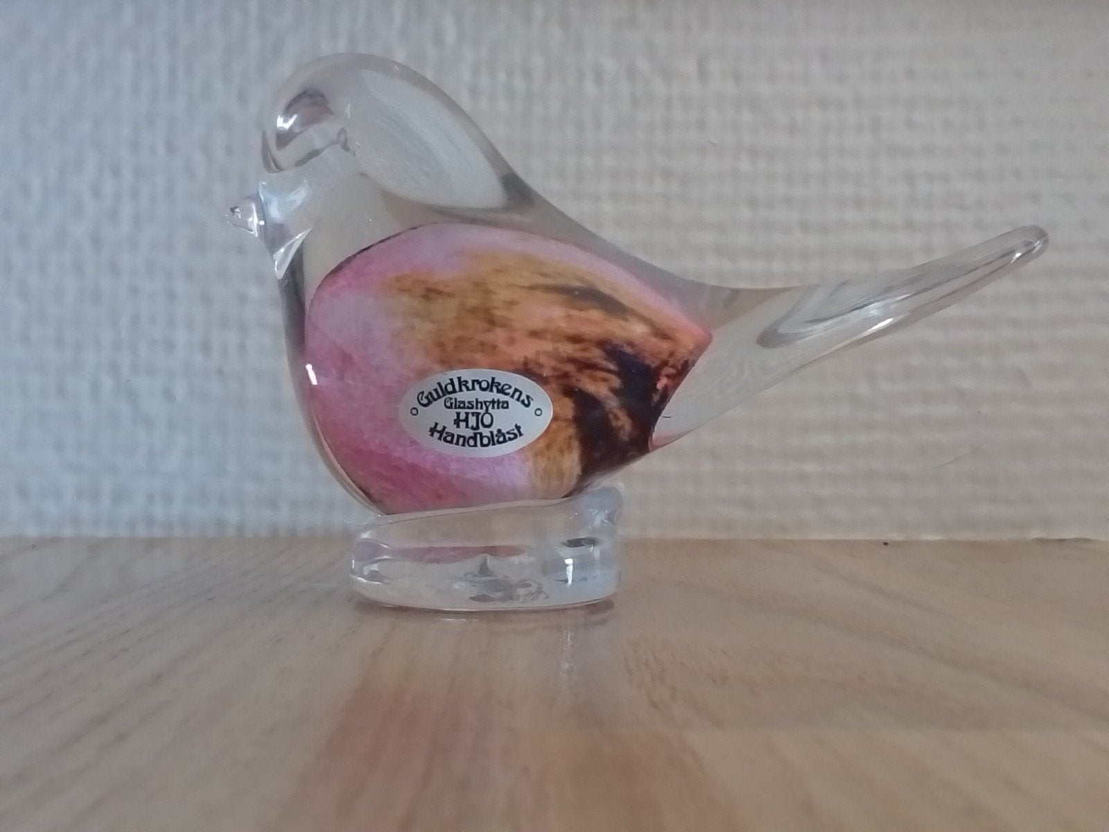Handgeblazen glazen vogel - Guldkrokens Glashytta Hjo, Ophalen of Verzenden