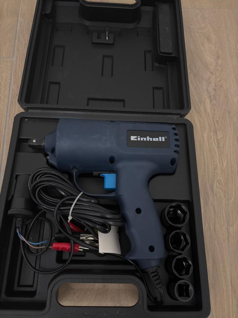 Einhell Slagmoersleutel in koffer met doppen, Ophalen of Verzenden, Gebruikt