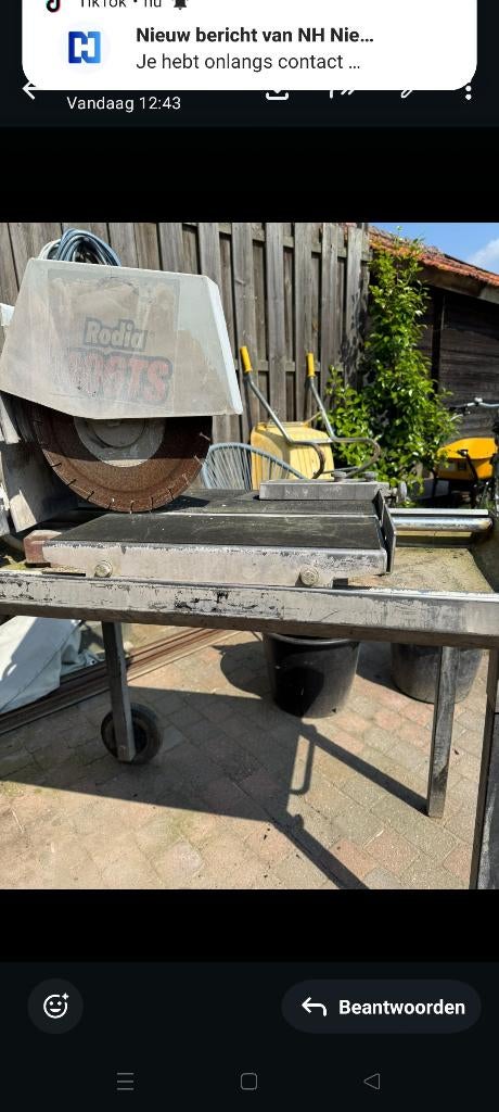 Steenzaag tafel., Doe-het-zelf en Verbouw, Ophalen, Gebruikt, Overige typen, 30 tot 70 mm