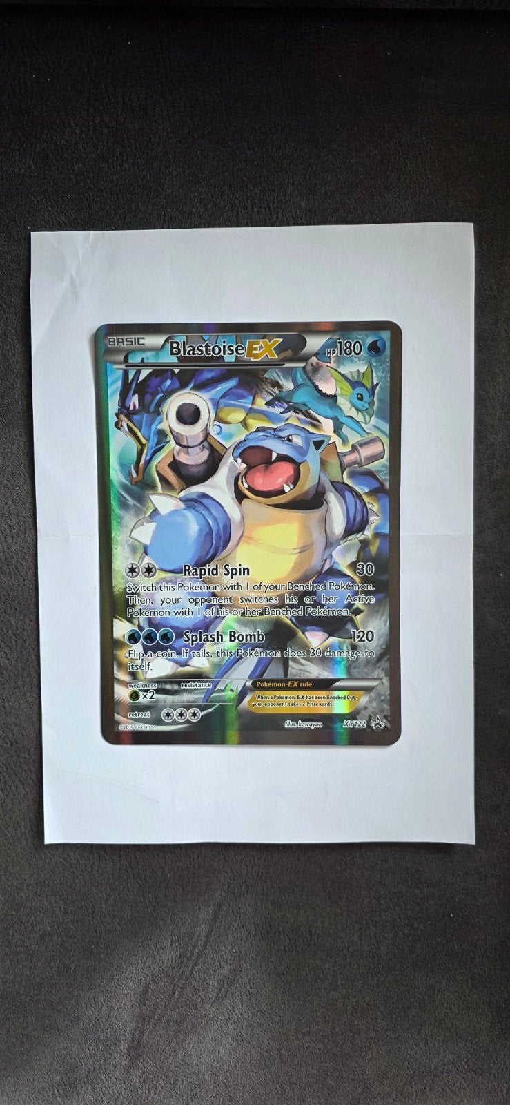 JUMBO (oversized) Pokémon Blastoise EX XY122, Ophalen of Verzenden, Zo goed als nieuw, Losse kaart