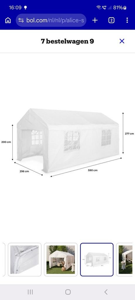 Partytent, Tuin en Terras, Partytenten, Ophalen of Verzenden, 5 tot 8 meter