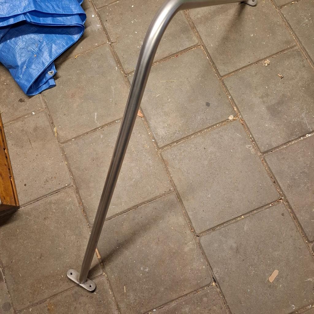 douche gordijn rail RVS, Ophalen, Overige kleuren, 50 tot 100 cm, Zo goed als nieuw