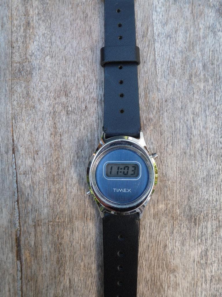timex lcd horloge vintage, Verzenden, Zo goed als nieuw
