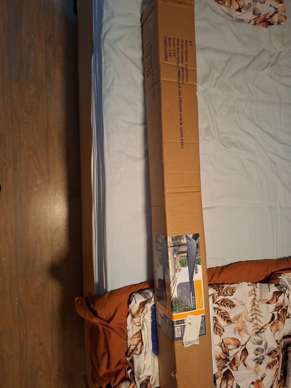 parasol voor tegen de muur half rond 2,5m, Ophalen, Nieuw, 2 tot 3 meter, Parasolvoet