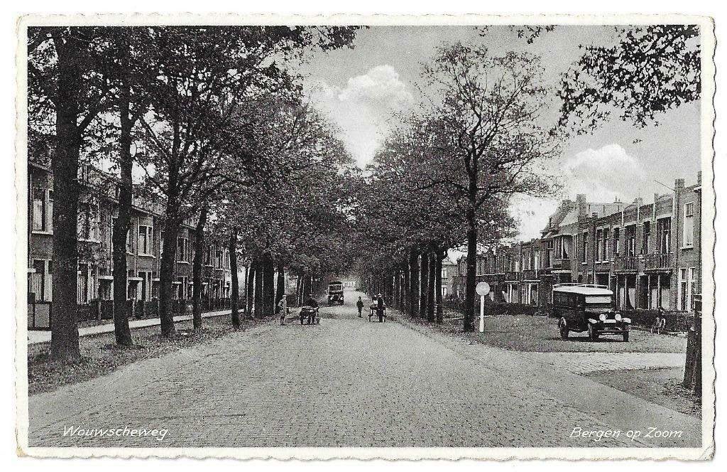 AK Bergen op Zoom - Wouwscheweg, Verzenden, 1920 tot 1940, Gelopen, Noord-Brabant