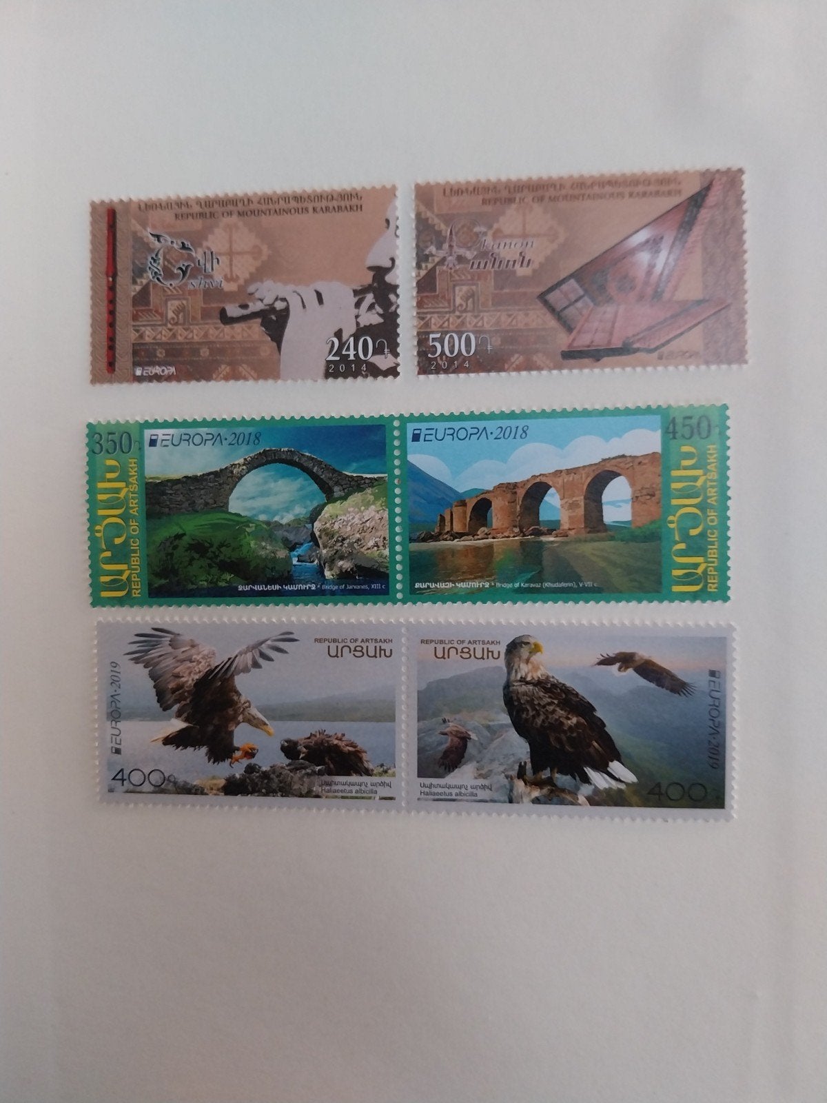 Europa Berg Karabach 2014-2018 en 2019 postfris mi17,50i, Verzenden, Dier of Natuur