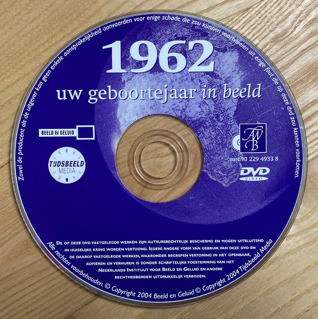 DVD 1962 Uw geboortejaar in beeld, Alle leeftijden, Ophalen of Verzenden, Zo goed als nieuw, Politiek of Geschiedenis