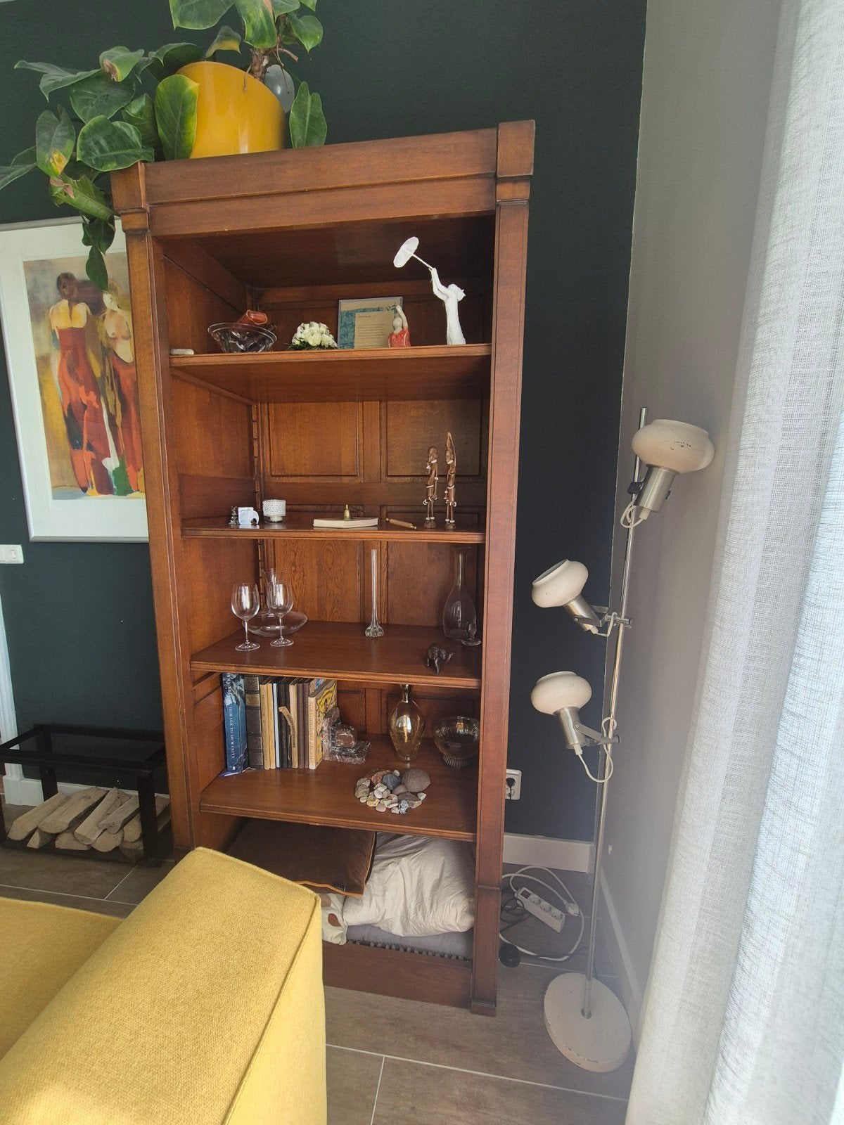 Pastoriekast Boekenkast Showkast, Ophalen, Zo goed als nieuw, 25 tot 50 cm, 150 tot 200 cm