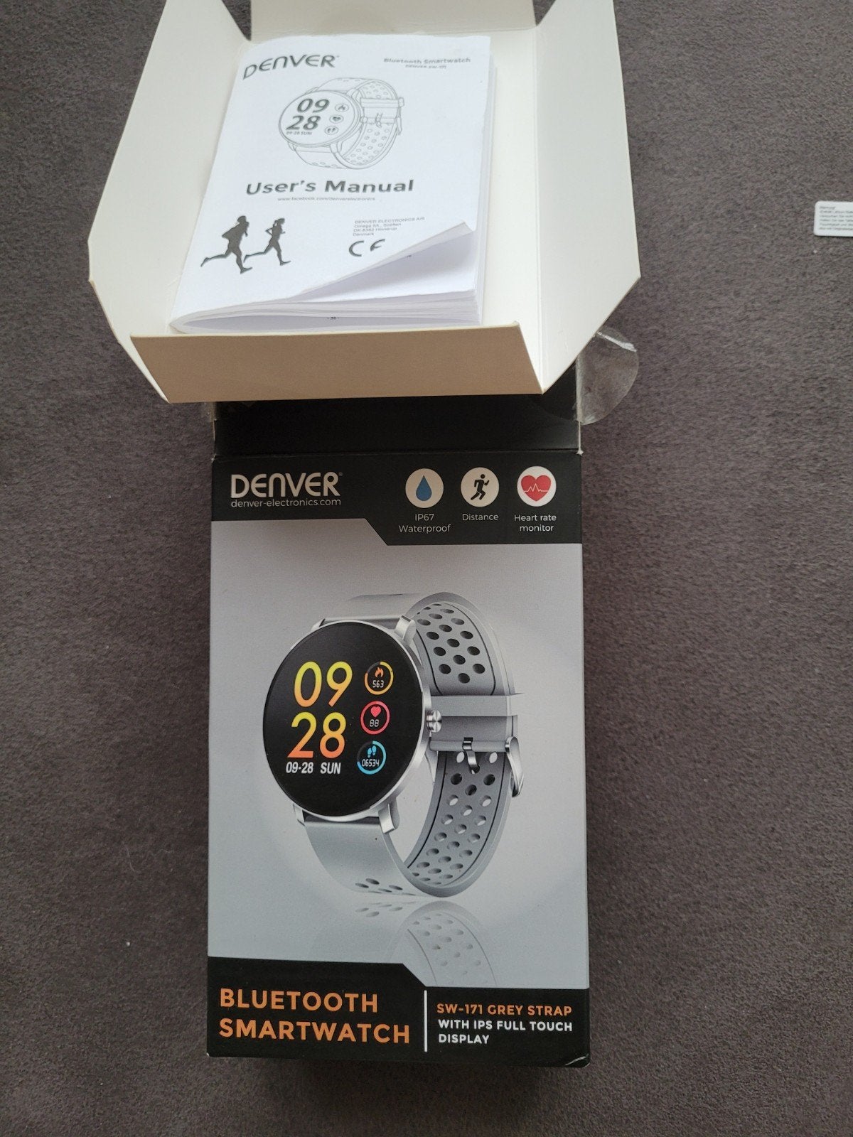 Denver SW-171 Bluetooth Smartwatch Grijs, Afstand, Nieuw, Ophalen of Verzenden, Waterdicht