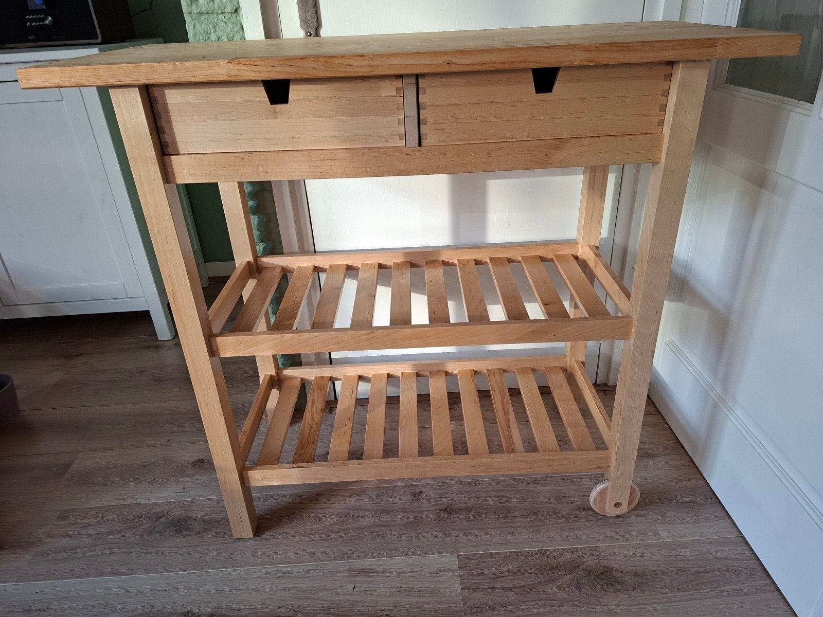 Houten Keukentrolley met Lades en Planken, Ophalen, Hout, IKEA, Keukentrolley