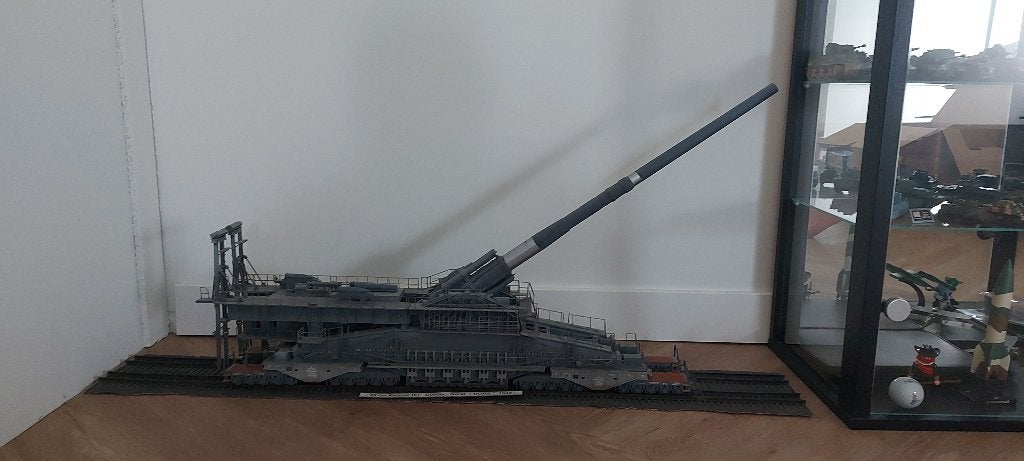 Dora trein kanon gebouwd schaalmodel 1/72, Overige merken, Verzenden, Nieuw, Tank