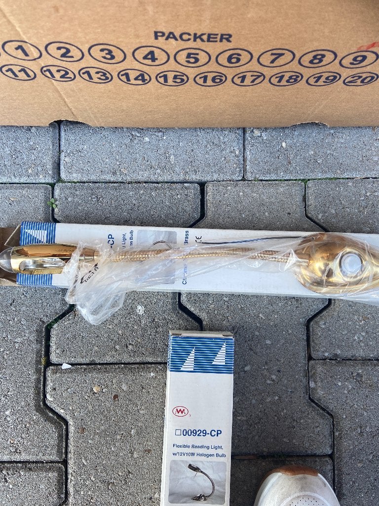 Flexibele leeslamp met halogeenlamp - Goudkleurig, Nieuw, Ophalen of Verzenden, G4, Metaal
