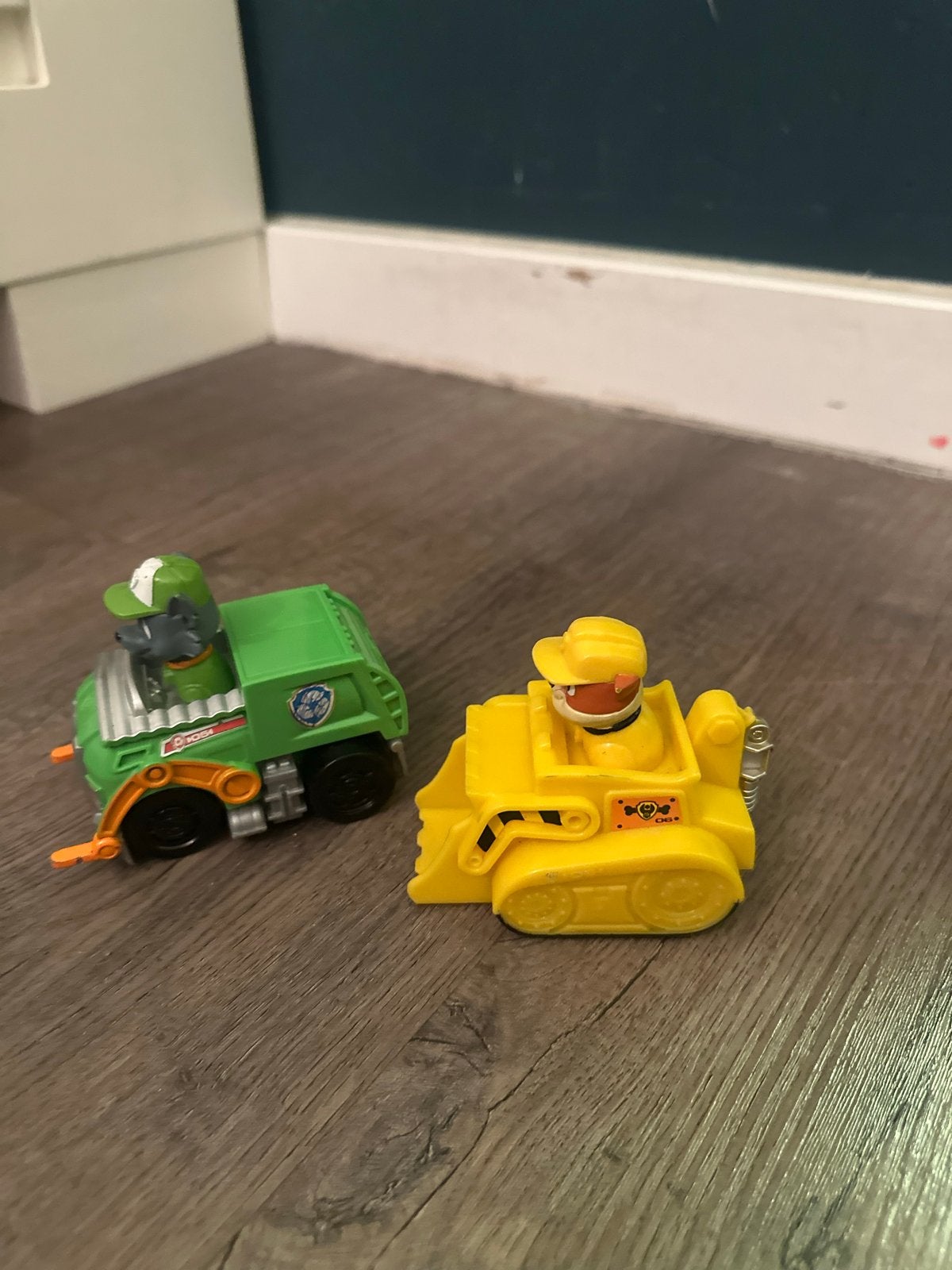 Paw Patrol voertuigen - Rocky en Rubble, Ophalen of Verzenden, Gebruikt