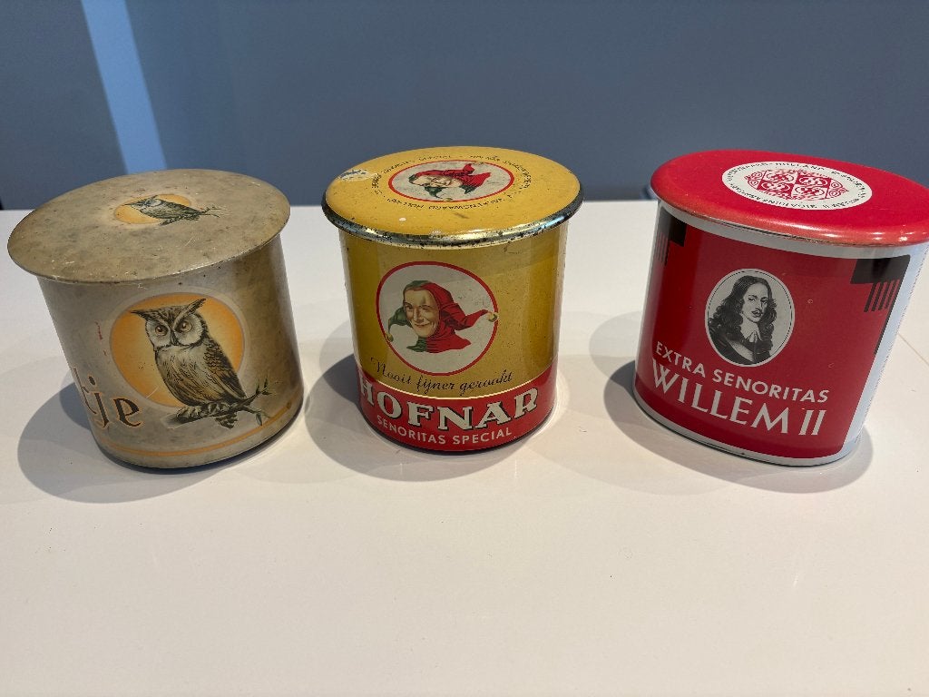 Oude sigaren blikken, Verzamelen, Ophalen of Verzenden, Gebruikt, Overige