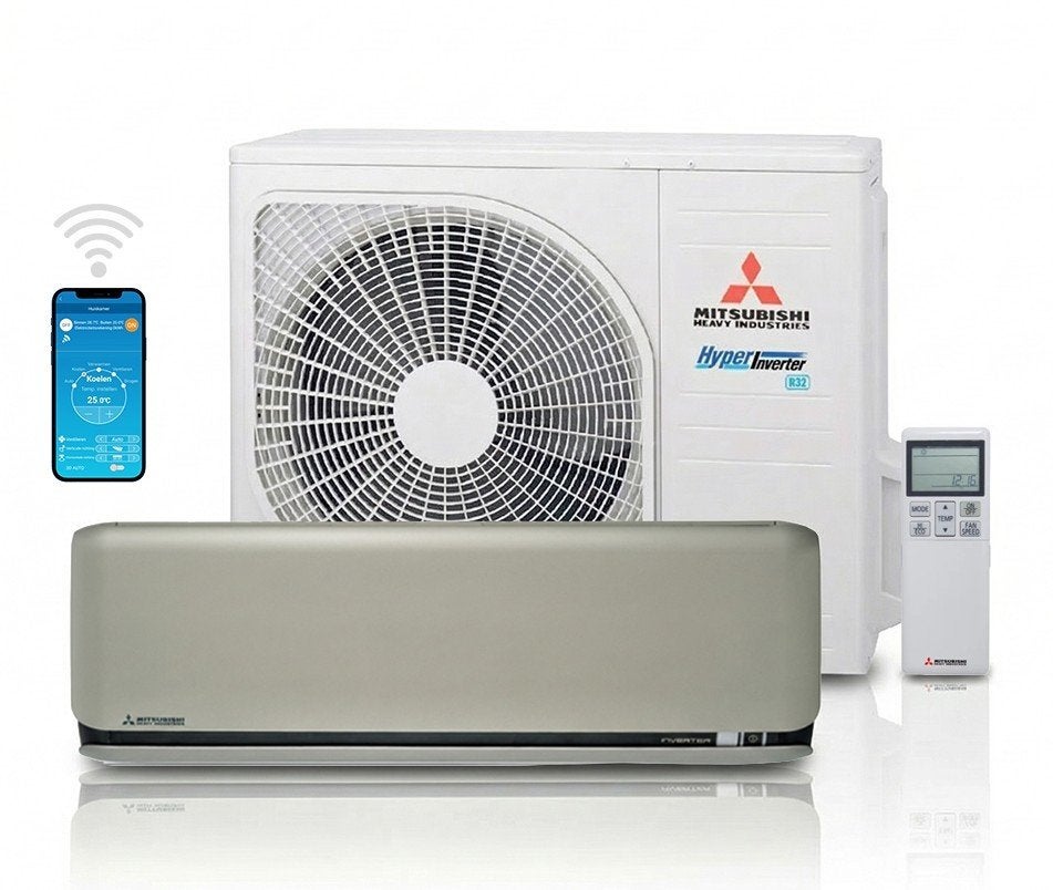 Mitsubishi ZSX Hyper Inverter Airco 2,5 kW tot 6,0 kW – WiFi, Witgoed en Apparatuur, Airco's, Koelen en Ontvochtigen, Nieuw, 3 snelheden of meer