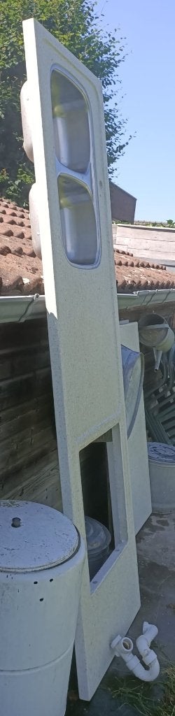 terrazzo granito keukenblad granieten buitenkeuken € 185,-, Ophalen, 50 tot 100 cm, Zo goed als nieuw, Minder dan 100 cm