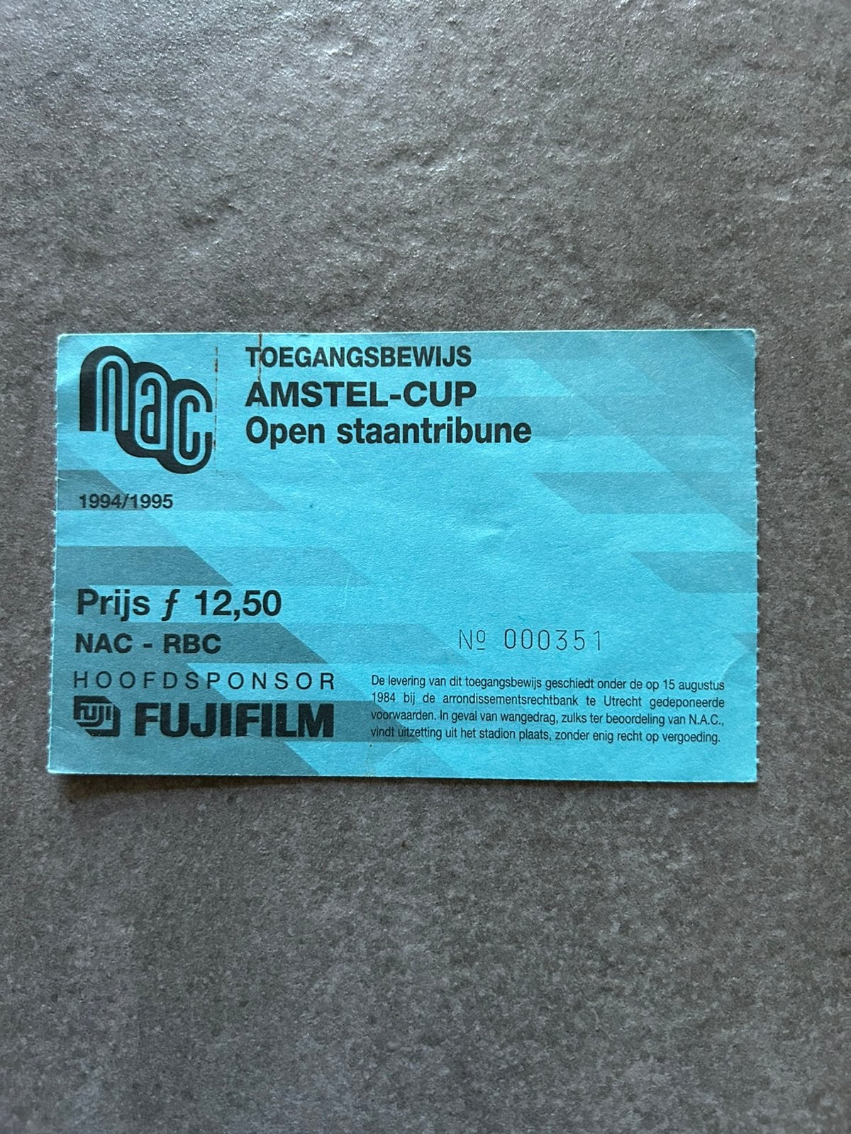 NAC - RBC Amstel-Cup ticket, Ophalen of Verzenden, NAC Breda, Overige typen