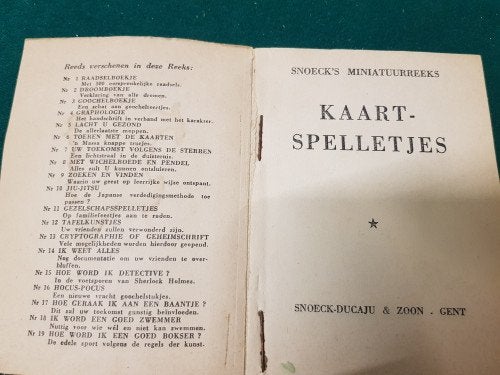 boekje snoeck's miniatuurreeks no 23, Ophalen of Verzenden