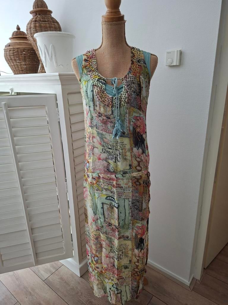 Isla Ibiza maxi jurk en onderjurk M, Kleding | Dames, Jurken, Ophalen of Verzenden, Zo goed als nieuw, Maat 38/40 (M), Onder de knie
