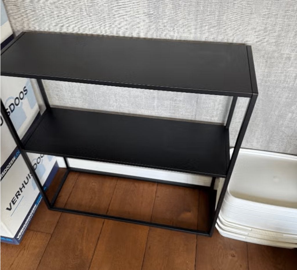 Wandtafel / Side Table Metal, Black 80x80x26, Ophalen, 50 tot 100 cm, 75 cm of meer, Zo goed als nieuw