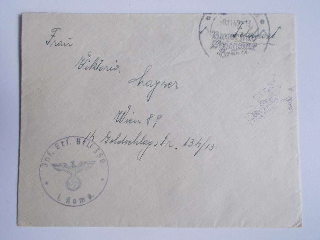 Duitse Rijk, Veldpostenvelop Uit Striegau (Strzegom) 1940., Ophalen, Envelop