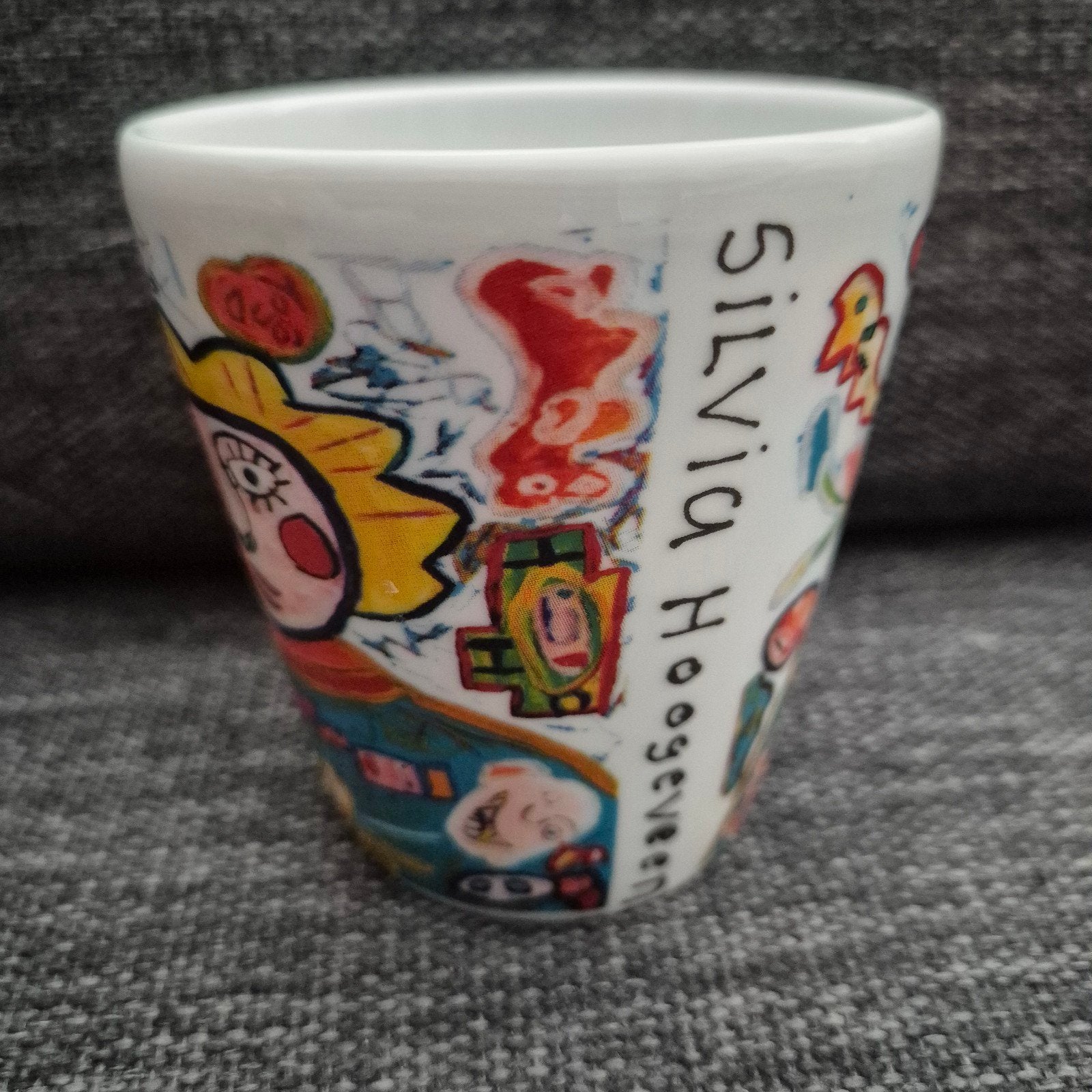 Unieke handbeschilderde beker Schoonhoven Keramiek, Antiek en Kunst, Ophalen of Verzenden