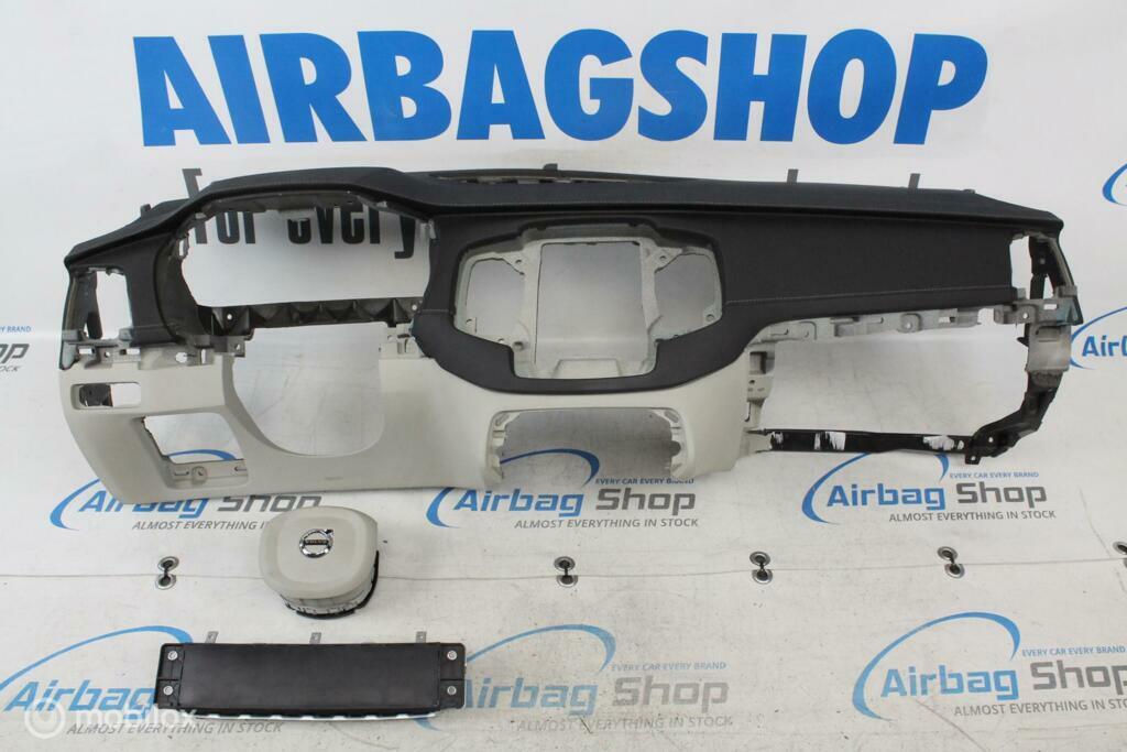 Airbag set - Dashboard zwart/beige HUD stiksels Volvo XC90