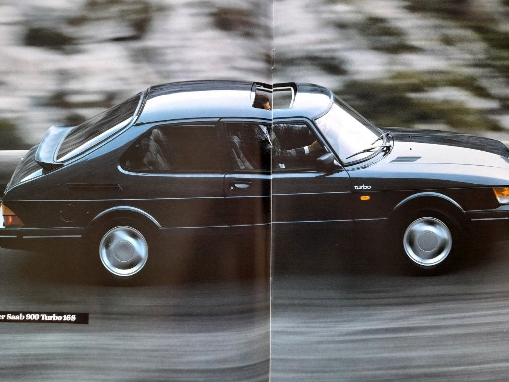 Saab 900 Turbo, brochure uit 1986, Verzenden, Zo goed als nieuw, Overige merken